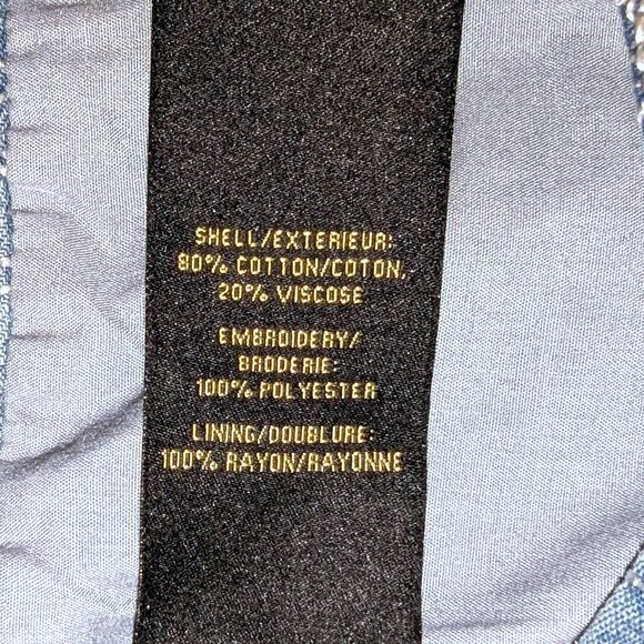 NWT House of Harlow 1960 | Floral Embroidered Denim Corset Top Blue | Size Small - Picture 11 of 11